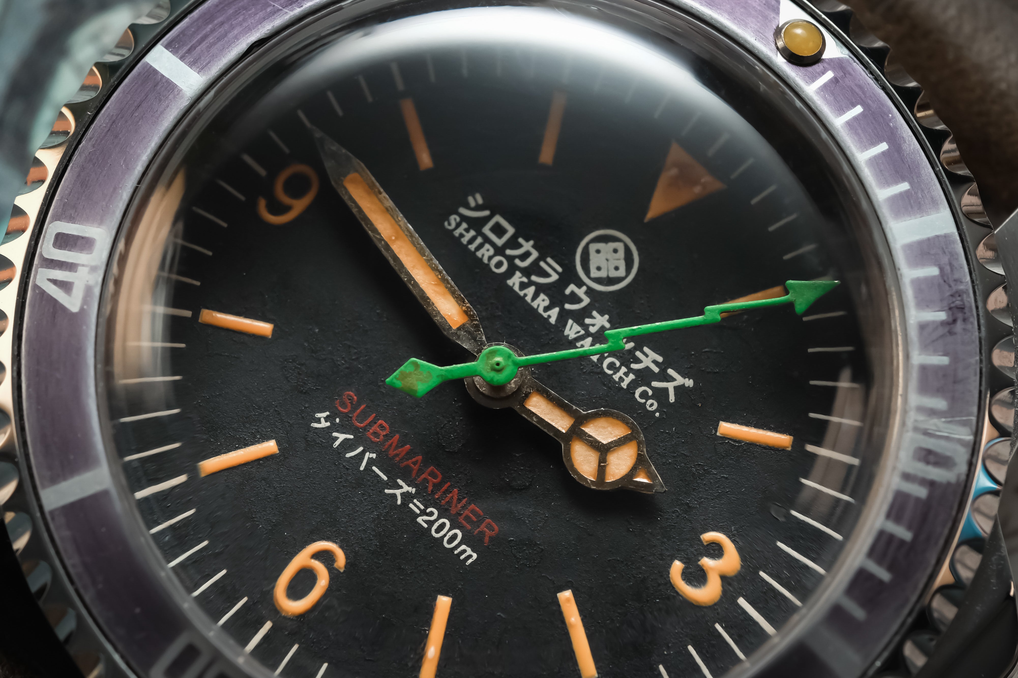 Shiro Kara Vintage (SKV) Diver: Midori Bolt – SHIRO KARA WATCHES Co.