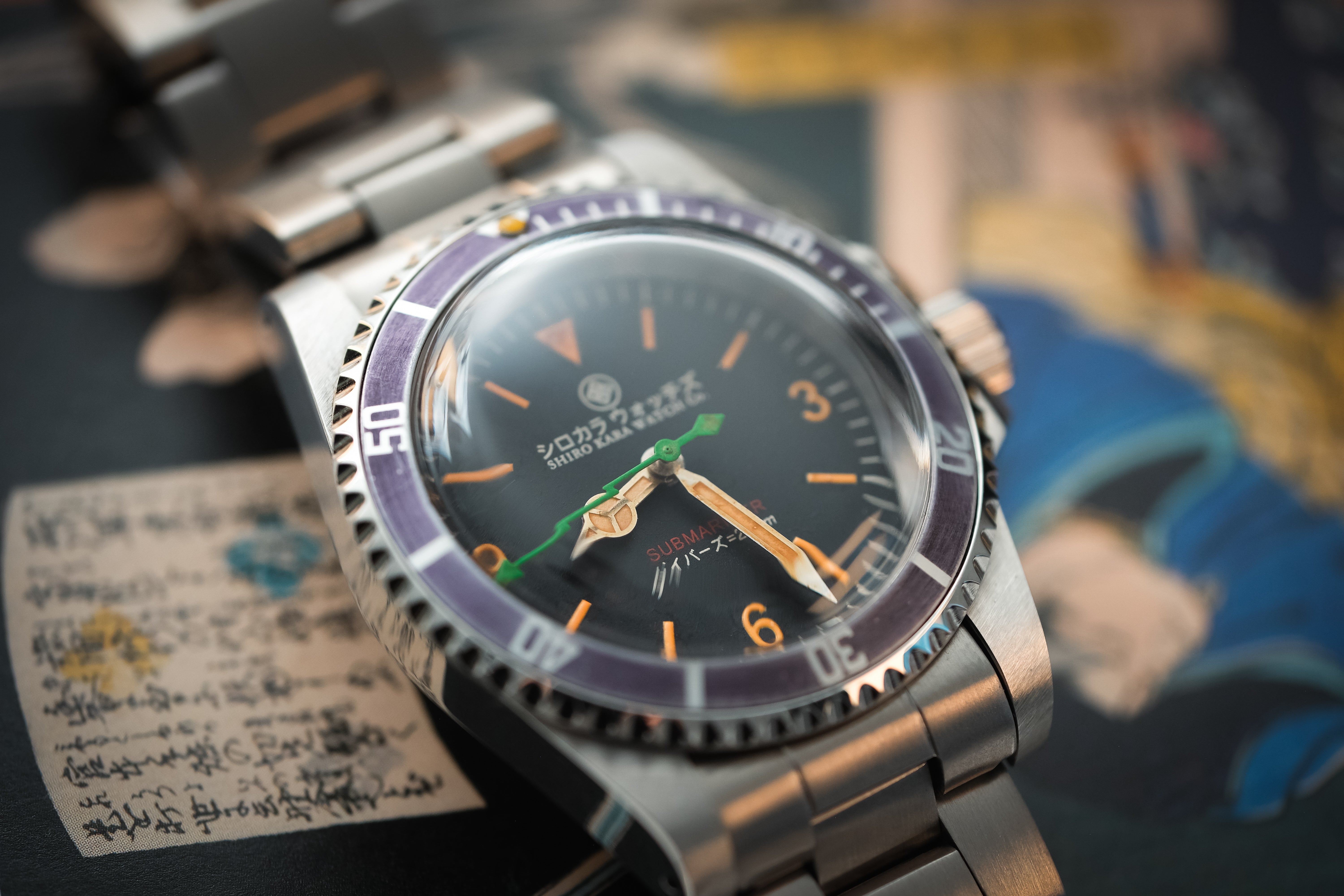 Shiro Kara Vintage (SKV) Diver: Midori Bolt – SHIRO KARA WATCHES Co.